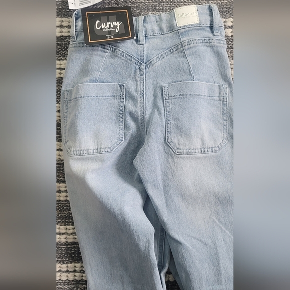 Dollhouse Blue Flare Wide Leg Jeans Size 0 - Picture 6 of 7